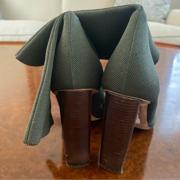 Yeezy Season 2 Made in Italy Heeled Knit Sock Bootie in Olive Green Size 41 $895 - Picture 7 of 8